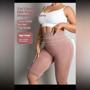 Women Mid-Thigh Butt Lift Contour High Waist Tummy Control Shapewear
